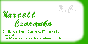 marcell csaranko business card